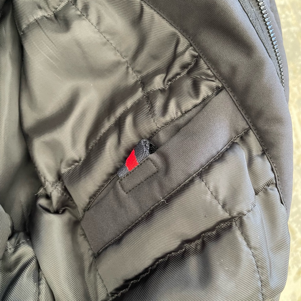 Tommy Hilfiger Large Black Mens coat field bomber jacket zip in hood - Picture 12 of 12